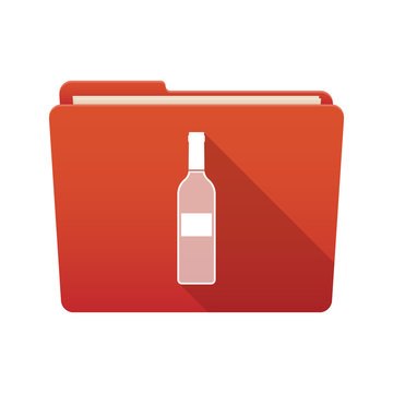 Folder icon with a bottle of wine