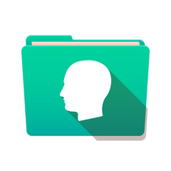 Folder icon with a male head