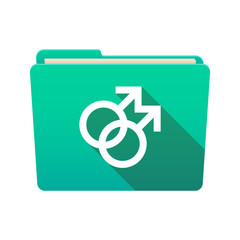 Folder icon with a male gay sign