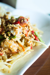 papaya salad with horse crab