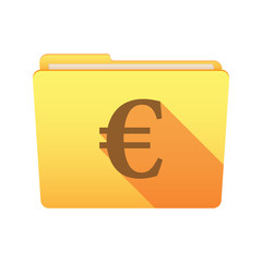 Folder icon with an euro sign