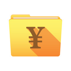 Folder icon with a yen sign