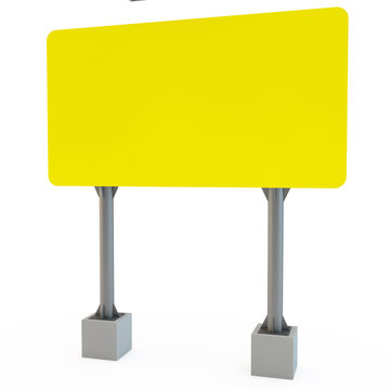 yellow advertizing  billboard