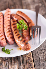grilled sausages