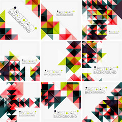 Abstract geometric background. Modern overlapping triangles