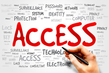 ACCESS word cloud, security concept