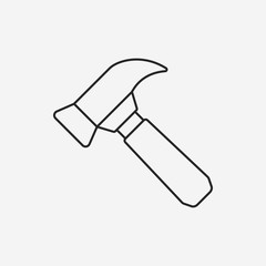 hammer line icon