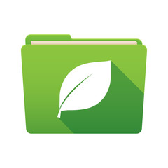 Folder icon with a leaf