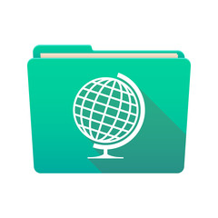 Folder icon with a world globe