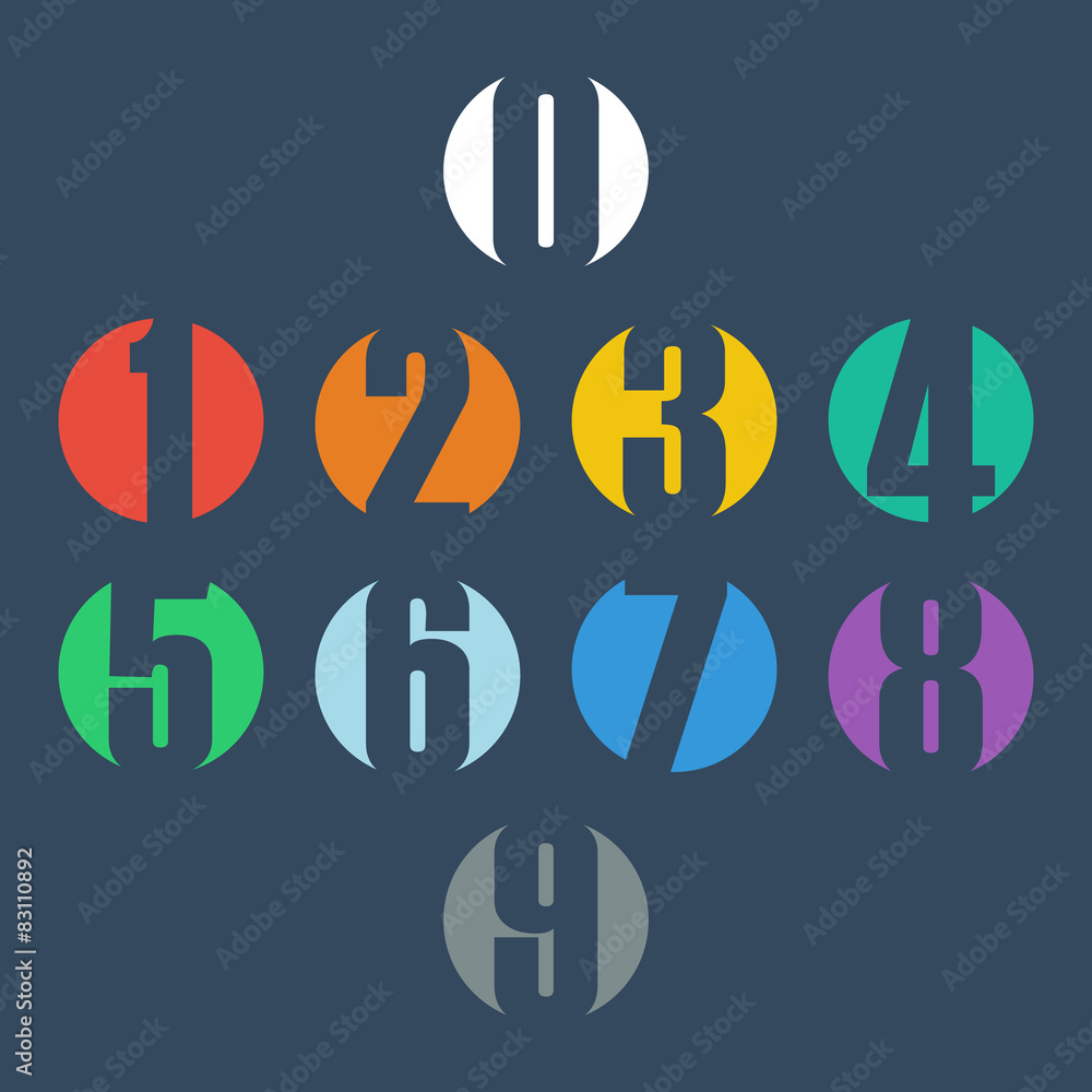 Poster numbers set. design vector illustration.