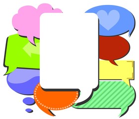 vector illustration dedicated to the clouds of thoughts.
