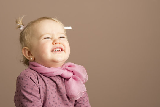 Pretty little girl laughing