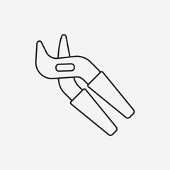 Pliers line icon