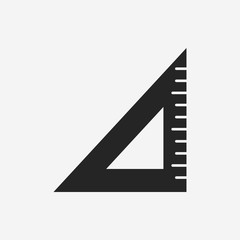 Triangle ruler icon