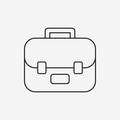 school bag line icon