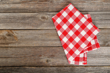 Obraz premium Grey wooden background with napkin