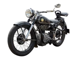 Foto op Aluminium oude antieke vintage motorfiets, vintage fiets © goldpix