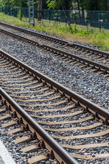 Naklejka premium railway to horizon