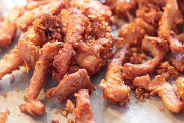 Fried pork - Dry pork in the market