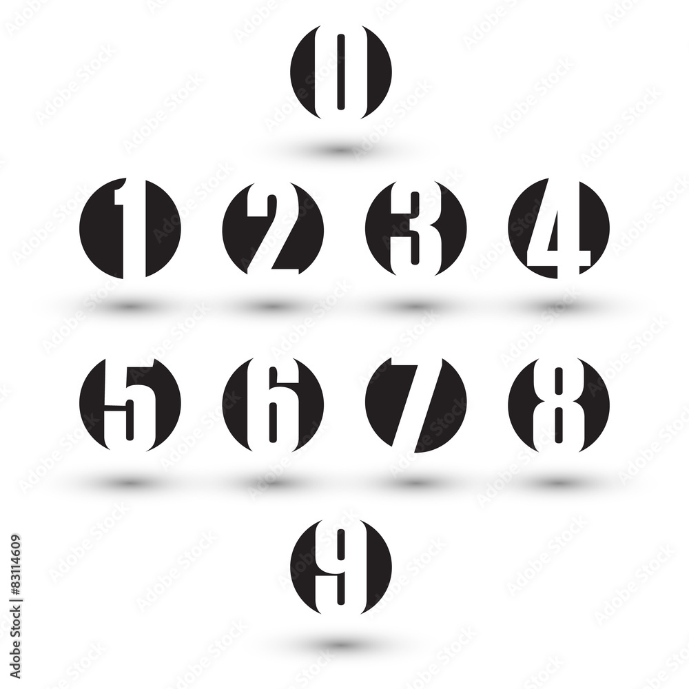 Poster numbers set. design vector illustration.