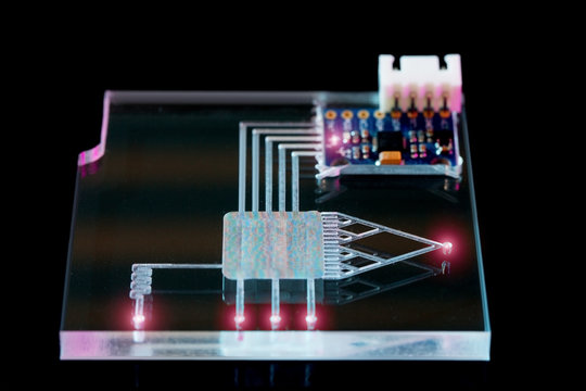 A lab on chip is device integrates several laboratory processes
