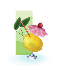 cocktail decor styled exotic fruit