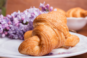 Fresh baked croissants