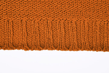 Orange sweater close up