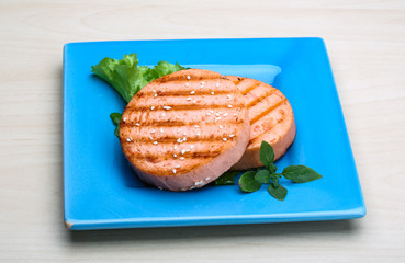 Salmon burger cutlet