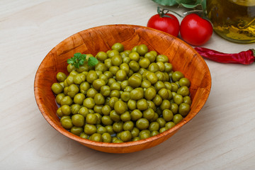 Green canned peas