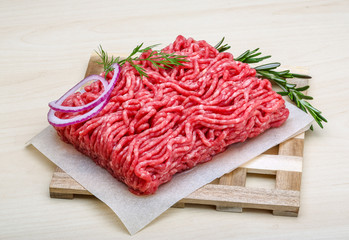 Raw beef minced meat
