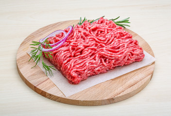 Raw beef minced meat