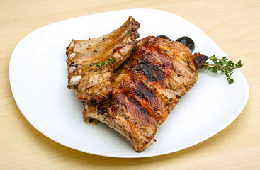 Roasted pork ribs