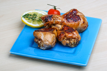 Roasted chicken legs