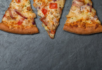 Fresh tasty pizza slices