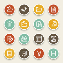 Document web icons set