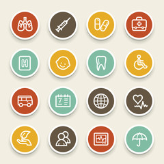 Medicine web icons set