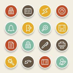 Organizer Web Icons Set