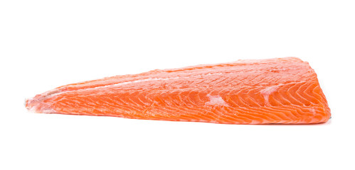 Raw salmon fillet.