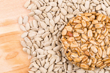 Sunflower seeds in sugar syrup.