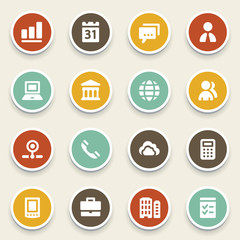 Business web icons set