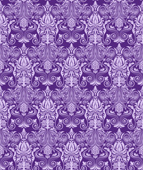 Vintage damask seamless background. Floral motif pattern.