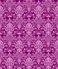 Vintage damask seamless background. Floral motif pattern.