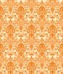 Vintage damask seamless background. Floral motif pattern.