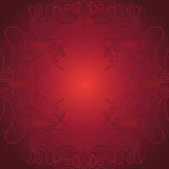 Vector floral  monogram