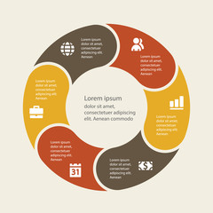Vector infographic. Template for cycle diagram, graph, presentat
