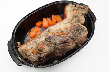 Pork shoulder on the plate