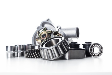 Car engine parts isolated
