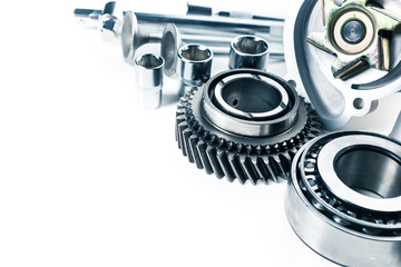 Car engine parts isolated