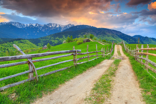 Stunning rural landscape near Bran,Transylvania,Romania,Europe